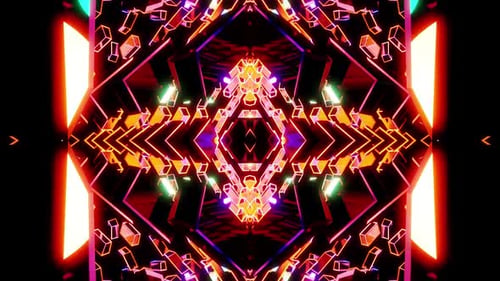 Orange Fire Kaleidoscope Vj Loop HD