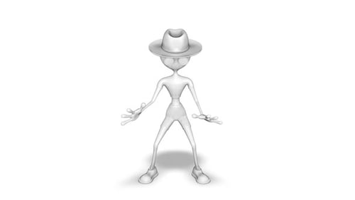 Animated 3D Character in Hat and Glasses Dancing