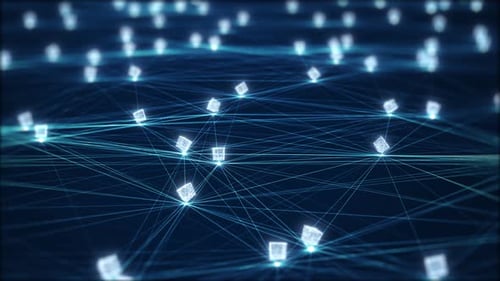 Blockchain network concept.