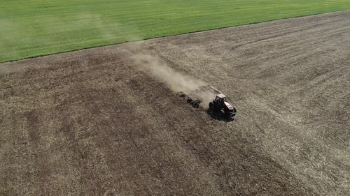 Tractor Working in the Field