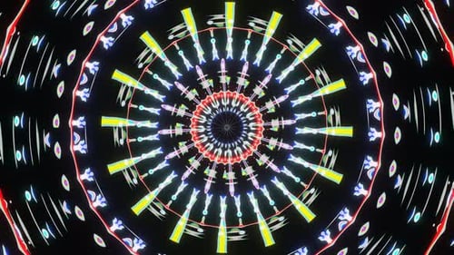 Animation abstraite rotative étincelante VJ Loop 02