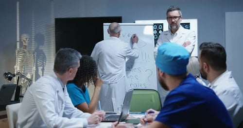 Medical Staff During Review Meeting in Hospital