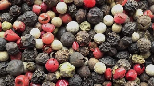 Multi-Colored Peppercorns Close Up