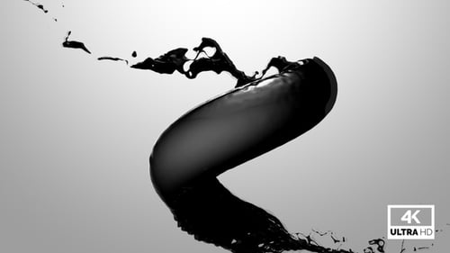 Fluid Black Paint Splash Reveal Transition