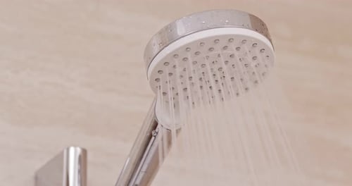 Turning on the shower