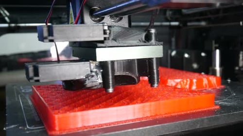 Impressora 3D moderna em produção em série