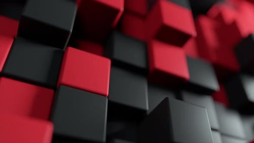 Abstrakter Hintergrund der Bewegung zweifarbiger Würfel