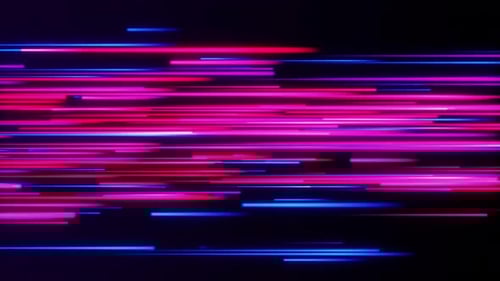Futuristic Neon Light Trails Abstract Motion Background