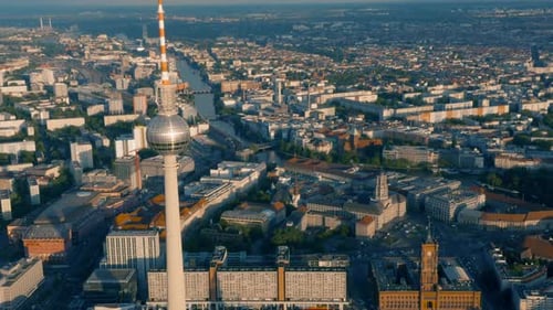 Cityscape of Berlin and Tv Tower