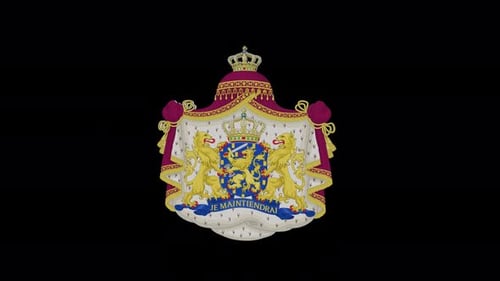 Coat Of Arms Of Netherlands With Alpha Channel - 4K