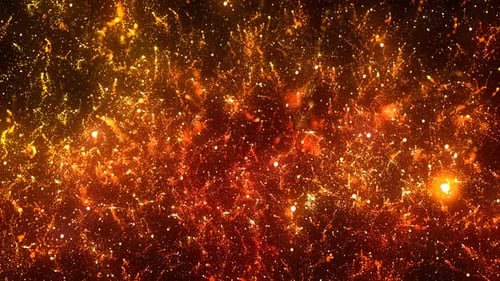 Warm Golden Glittering Particles Shimmering Background