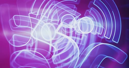 5G high-speed mobile phone network symbol loop concept