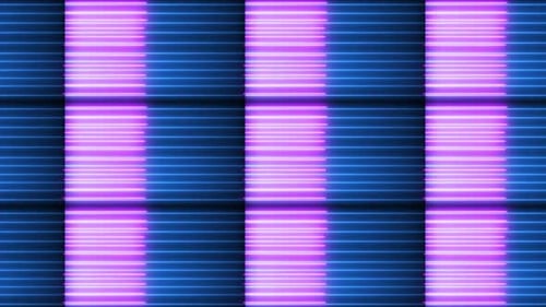 Glowing Neon Grid Lights Loop Background Animation
