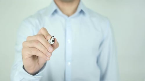 Comptabilité, écriture sur écran transparent