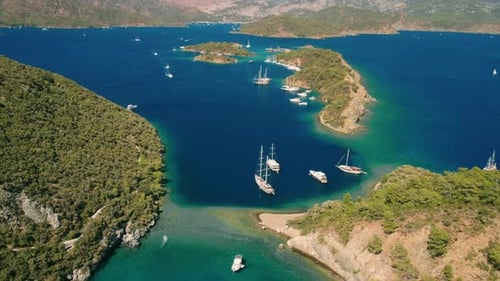 Aerial View of Gocek Mugla