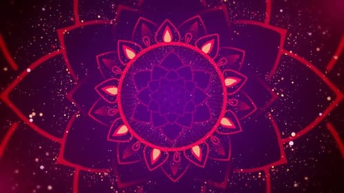 Radiant Abstract Mandala Loop Background Animation