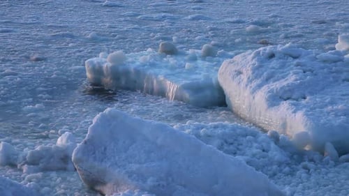 Frozen Ocean, Hokkaido, Japon