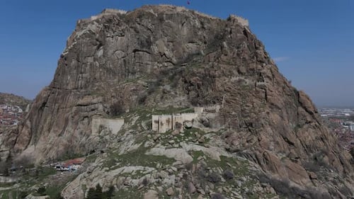 Historical Castle Building Aerial View