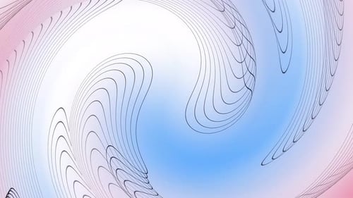 Abstract geometric twisted line morphing and rotation animation. Vd 763
