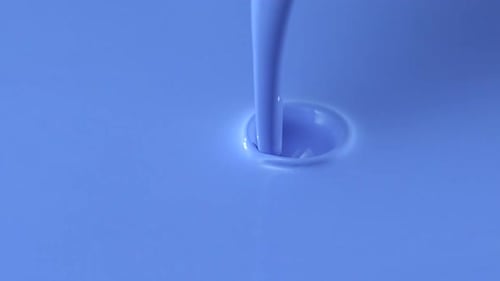 Blue Paint Pouring