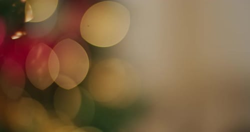 Defocused Christmas Tree Lights Bokeh Background