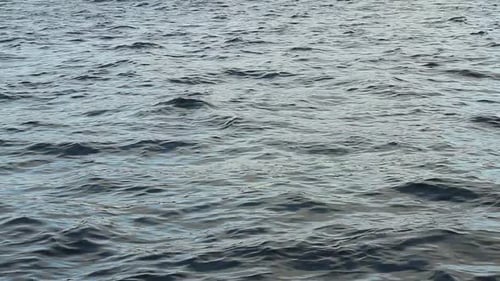 Calm Backgrounds of Blue Water As a Texture Flood in the Spring Season Swaying Waves