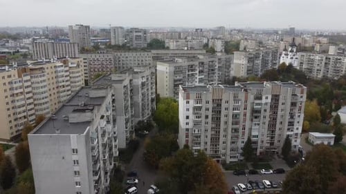 Drone Flying Over the City 2