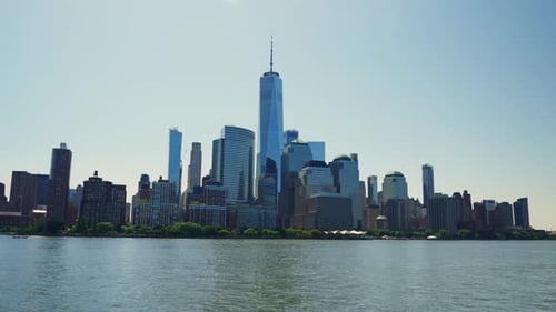 Manhattan Financial District Skyline at Daytime Beautiful Cityscape of New York