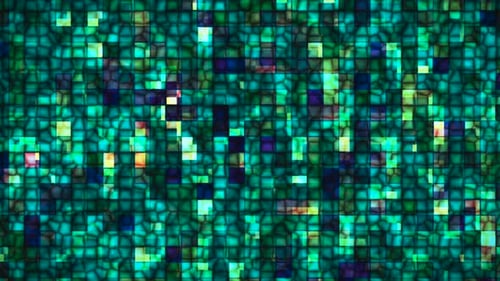 Green Blue Abstract Pixelated Glitch Background