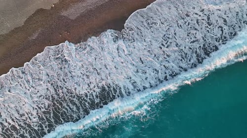 Wild beach on the Mediterranean Sea 4 K