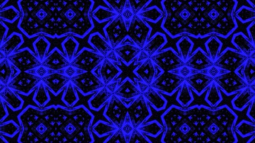 Abstract Dark Blue Kaleidoscope Background Loop V2