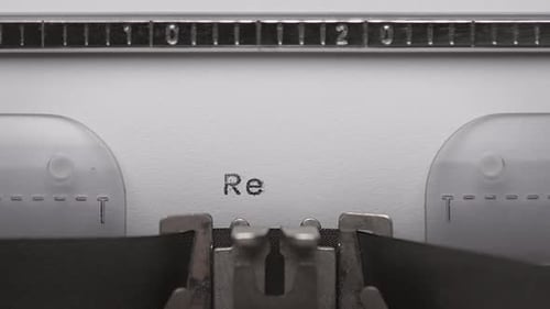 Typing Text on Typewriter