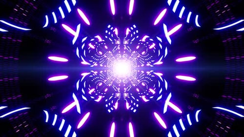 Glowing Geometric Shape Event Light Tunnel VJ Loop