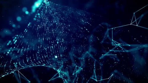 Futuristic Digital Network Connection Background Loop