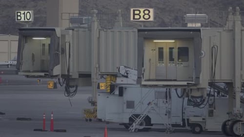 View of Empty Gates at an Airport
