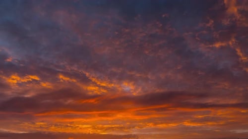 Dramatic Colorful Sunrise Time Lapse of Clouds