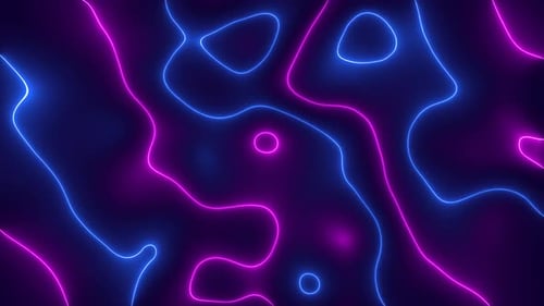 Fluid Neon Glowing Wavy Lines Abstract Background Animation