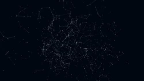 Abstract Digital Network Lines and Dots Plexus Background