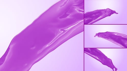 Fluid Purple Liquid Stream Motion Graphic with Alpha Channel
