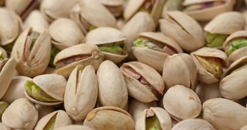 Pile of Pistachios in Shells Close Up
