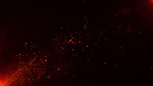 Dynamic Fiery Embers and Sparks Particle Background Loop