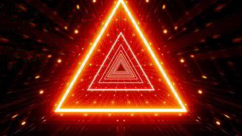 Túnel do Triângulo da Luz Vermelha Pulsante