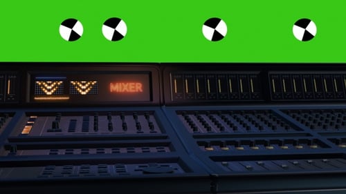 Aufnahmestudio-Mixer mit einem Greenscreen 2