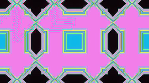 Colorful Geometric Kaleidoscope Pattern Seamless Loop Animation