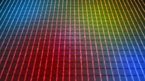 Looping Neon Rainbow Grid Lines Background Animation