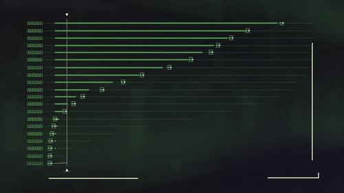 Digital Futuristic Bar Graph HUD Data Animation