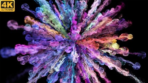 Farbpulver-Explosion