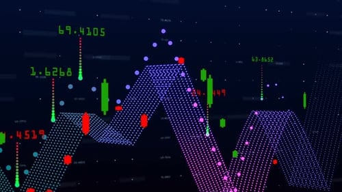 Futuristic Financial Stock Market Graph Animation