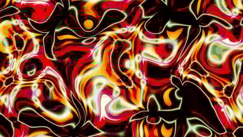 Vibrant Abstract Fluid Liquid Flowing Shapes Seamless Loop