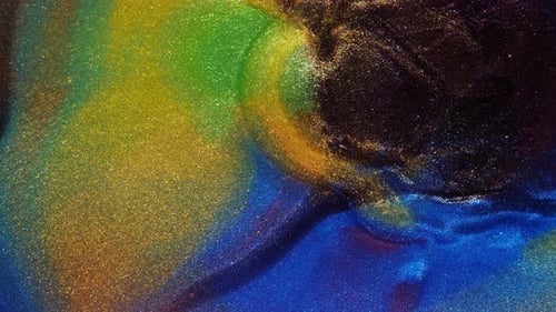 Colorful Liquids Swirling in Abstract Motion